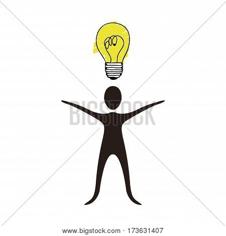people with idea icon stock, vector illusration design image