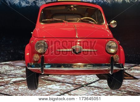 Ancient Cars At Car Museum In Turin