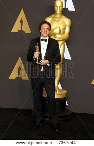 Sylvain Bellemare at the 89th Annual Academy Awards - Press Room held at the Hollywood and Highland Center in Hollywood, USA on February 26, 2017.