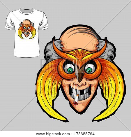 Abstract graphic design for t-shirt or banner print. Vector illustration