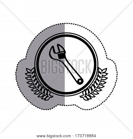 contour symbol onkey wrench icon, vector illustration design image