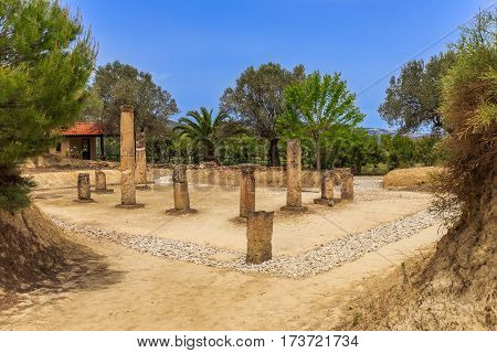 ruins in Ancient Nemea, Corinthia, Peloponnese, Greece