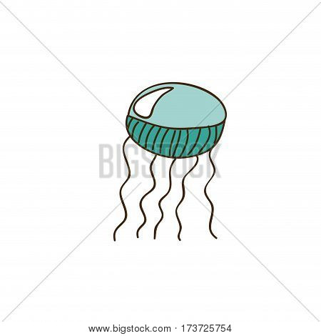 colorful jellyfish icon stock, vector illustration design image