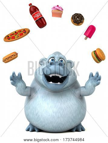 Fun yeti - 3D Illustration