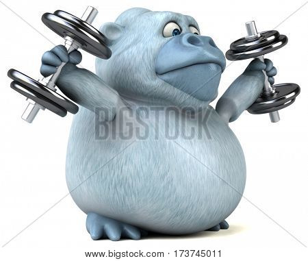 Fun yeti - 3D Illustration