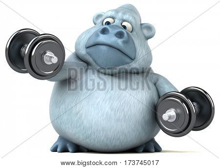 Fun yeti - 3D Illustration