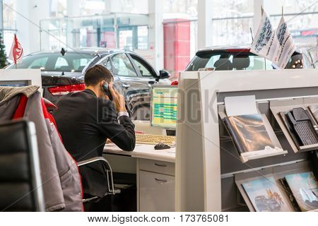 Showroom And Car Kia Of Dealership Kia-zentr Kirov In Kirov City In 2016