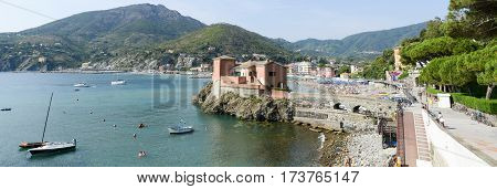 The Beach Of Levanto In Liguria, Italy