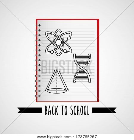 back to school set suplies vector illustration design