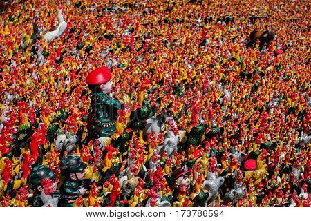 Chicken Statue Army.