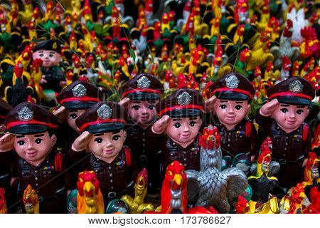 Chicken Statue Army.