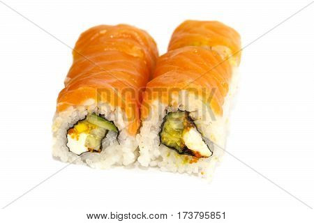 Roll Philadelphia with salmon and cream cheese