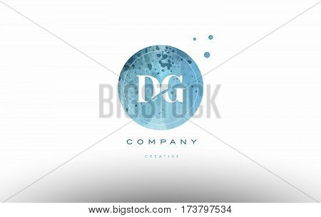 Dg D G  Watercolor Grunge Vintage Alphabet Letter Logo