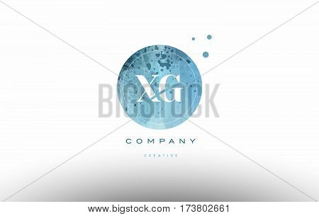 Xg X G  Watercolor Grunge Vintage Alphabet Letter Logo