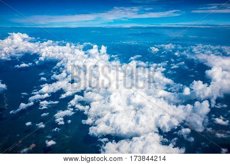 Ariel view of interesting and nice cloud formation.