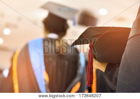 Graduation Ceremony Congratulated the graduates in University.