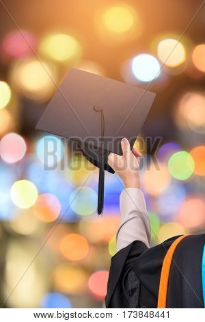 University graduates on isolated background clipping path.