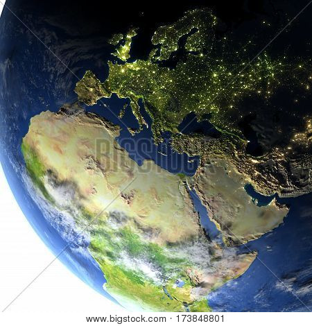 Emea Region On Planet Earth