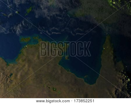 Northern Australia At Night On Planet Earth