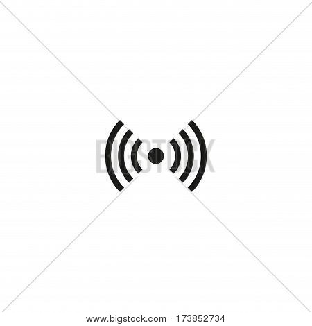 Non-ionizing radiation symbol isolated on white background vector illustration. Equipment and systems with RF transmitter. International standard black packaging pictogram