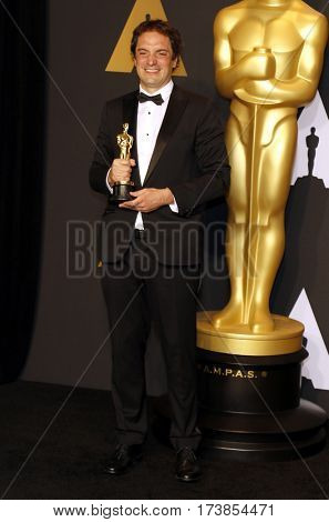 Sylvain Bellemare at the 89th Annual Academy Awards - Press Room held at the Hollywood and Highland Center in Hollywood, USA on February 26, 2017.