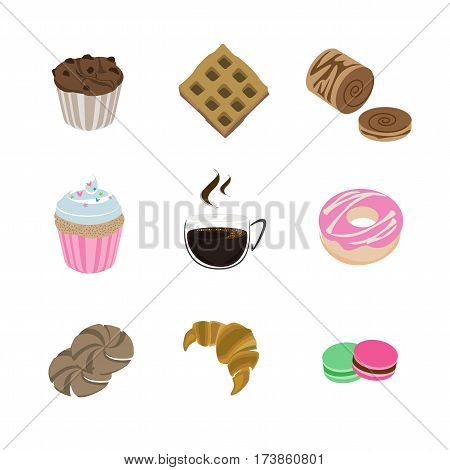 bakery coffee icon , coffee icon set