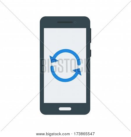 Phone, mode, reset icon vector image. Can also be used for smartphone. Suitable for mobile apps, web apps and print media.