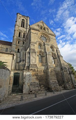 exterior facade of Laon Abbey in France