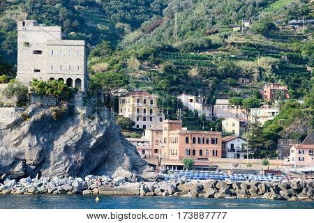 The Beach Of Monterosso On Cinque Terre, Italy