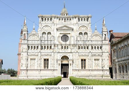 Certosa Of Pavia Medieval Monastery In Pavia