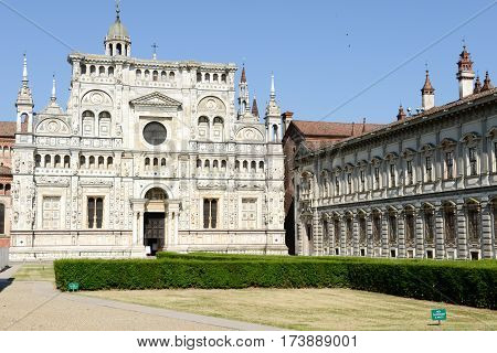 Certosa Of Pavia Medieval Monastery In Pavia