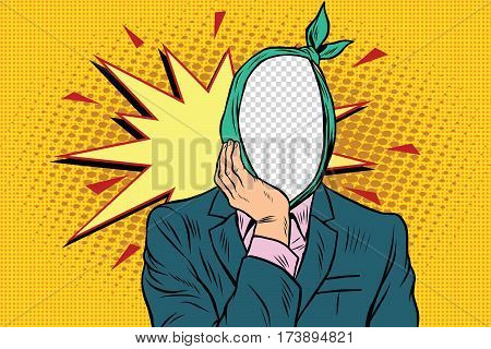 Face copy space Acute toothache, dentistry and medicine. tooth hurts, pop art retro vector illustration