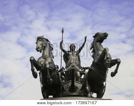 Statue of Boadicea in London, United Kingdom