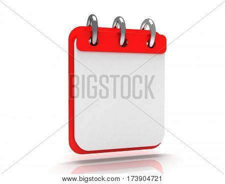 Calendar Concept. 3D Illustration On White