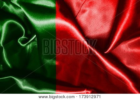 Portugal National Flag Waving In The Wind 3D illustration