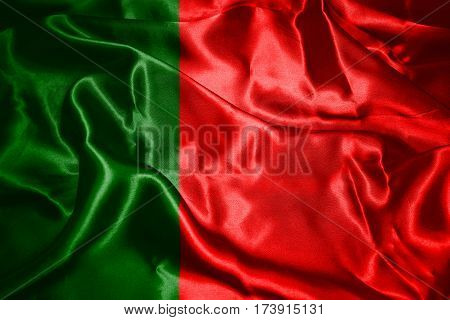 Portugal National Flag Waving In The Wind 3D Illustration