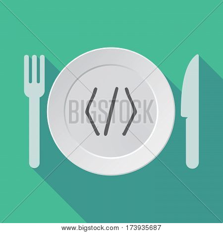Long Shadow Dishware With A Code Sign
