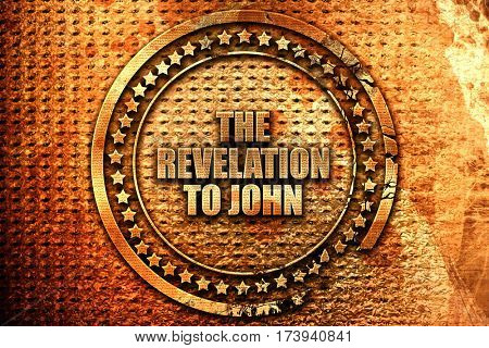 the revelation of john, 3D rendering, metal text