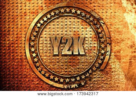 y2k, 3D rendering, metal text