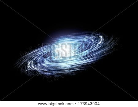 Space scene. Galaxy on black background. Elements furnished by NASA