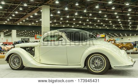 DETROIT MI/USA - February 26 2017: The 1935 Ford 