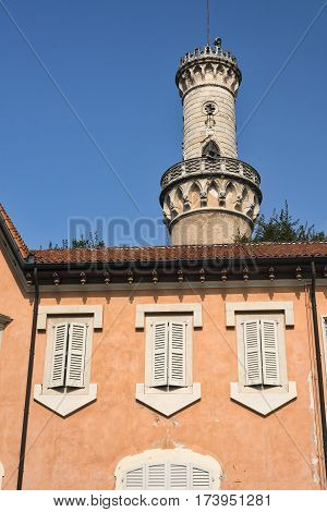 Varese (Lombardy Italy): Giardini degli Estensi historic park at october: Villa Mirabello