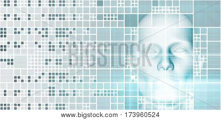 Machine Learning Artificial Intelligence AI Development Concept 3D Illustration Render