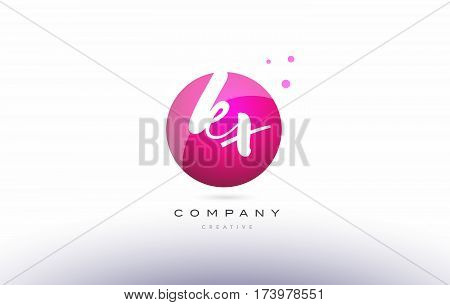 Kx K X  Sphere Pink 3D Hand Written Alphabet Letter Logo