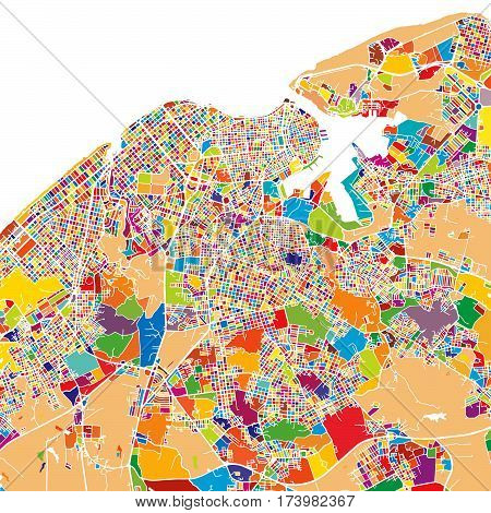 Havana Colorful Map