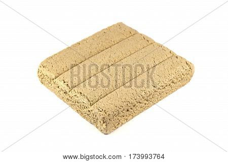 traditional halvah on white background, sweet food.
