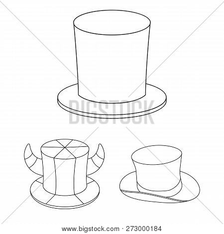 Vector Design Of Hat And Derby Icon. Set Of Hat And Bonnet Stock Symbol For Web.
