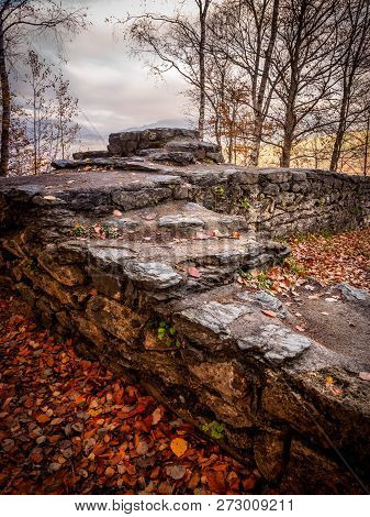 On The Pongauer Castle Above Bischofshofen In Autumn