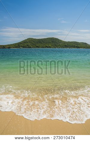 Looklom Beach With Blue Sky , Samaesarn Island, Thailand