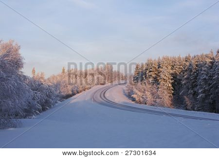 Strada d'inverno